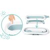 Cada de baie pentru bebelusi , realizata din plastic, cu termometru, pliabila, picioare antiderapante, design ergonomic, alb si albastru, Culoare: Albastru-poza 5-Dacenergy.ro