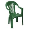Set mobilier gradina DacEnergy©, fabricat din polipropilena, masa ovala si patru scaune, rezistent la umiditate si UV, 140 x 70 x 70 cm, verde, Numar persoane	: 4, Culoare: Verde-poza 2-Dacenergy.ro