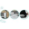 Cada de baie pentru bebelusi , realizata din plastic, cu termometru, pliabila, picioare antiderapante, design ergonomic, alb si albastru, Culoare: Albastru-poza 7-Dacenergy.ro