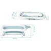 Cada de baie pentru bebelusi , realizata din plastic, cu termometru, pliabila, picioare antiderapante, design ergonomic, alb si albastru, Culoare: Albastru-poza 8-Dacenergy.ro