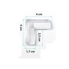 Set protectie colturi, fabricat din cauciuc special rezistent, 4 x 4 cm, 10 buc, transparente-poza 2-Dacenergy.ro