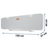 Bara de siguranta pentru pat copii, 100% polyester, cadru durabil din otel usor, colturi rotunjite si sigure, 150 x 44 x 41 cm, gri-poza 3-Dacenergy.ro