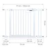 Poarta de securitate, material metalic, inchidere usoara, pe doua fete, latimea reglabila 77-108.5 cm, alba, Culoare: Alb, Latime: 77 / 108.5 cm-poza 5-Dacenergy.ro