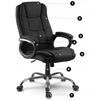 Scaun birou DacEnergy, spatar moale, strat dublu de burete, forma ergonomica, suport lombar, 125x60 cm, negru, Culoare: Negru-poza 6-Dacenergy.ro