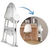 Scaun de masa bebe, 3in1, centura de siguranta in 5 puncte, picioare antiderapante, tava detasabila, pliabil, cos depozitare, gri, Culoare: Gri-poza 3-Dacenergy.ro
