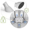 Scaun de masa bebe, 3in1, centura de siguranta in 5 puncte, picioare antiderapante, tava detasabila, pliabil, cos depozitare, gri, Culoare: Gri-poza 7-Dacenergy.ro