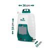 Pompa de stropit, cu acumulator, plumb-acid, 12 V, 8 Ah, turatia motor 2800 - 3200 rpm, 0, 10-0, 45 Mpa, filtru dublu, 8 duze diferite, lance cu 4 duze de 108, 5 cm, 18 l, 54 x 36 x 19 cm-poza 2-Dacenergy.ro