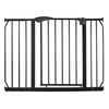 Bariera poarta de protectie copii, realizata din metal si plastic, deschidere pe 2 fete, latime reglabila, 75-115 cm, posibilitatea de blocare, negru-Dacenergy.ro