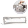 Bariera de protectie pat copii, 150x42x35cm, sistem de blocare, cu buzunar, rezistenta, gri-poza 2-Dacenergy.ro
