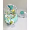 Babynest DacEnergy©, umplut cu bilute din microfibra, bumbac, non-alergic, 90 x 50x 20 cm, pernita, arcada, jucarii, model elefant, albastru deschis-poza 3-Dacenergy.ro