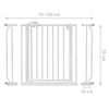Bariera poarta de protectie copii, realizata din metal si plastic, deschidere pe 2 fete, latime reglabila, 75-105 cm, posibilitatea de blocare, alba-poza 3-Dacenergy.ro
