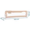 Bariera de protectie pat copii, 150x42x35cm, sistem de blocare, cu buzunar, rezistenta, bej, Culoare: Bej, Lungime: 150 cm, Latime: 42 cm-poza 4-Dacenergy.ro