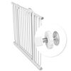Bariera poarta de protectie copii, realizata din metal si plastic, deschidere pe 2 fete, latime reglabila, 75-105 cm, posibilitatea de blocare, alba-poza 4-Dacenergy.ro