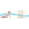 Poarta de securitate, combinatie de lemn si otel, inchidere usoara, pe doua fete, latimea reglabila 74-105 cm, natur si alb, Culoare: Alb, Natur, Latime: 74 / 105 cm-poza 5-Dacenergy.ro