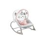 Balansoar multifunctional, cadru metalic, cu vibratii, centura de siguranta, reglabil spatarul, 0-18 kg, bara jucarii, forma de pisica, roz, Culoare: Roz-poza 5-Dacenergy.ro