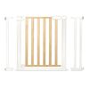 Poarta de securitate, combinatie de lemn si otel, inchidere usoara, pe doua fete, latimea reglabila 74-105 cm, natur si alb, Culoare: Alb, Natur, Latime: 74 / 105 cm-poza 6-Dacenergy.ro