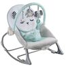 Balansoar multifunctional, cadru metalic, cu vibratii, centura de siguranta, reglabil spatarul, 0-18 kg, bara jucarii, foma de pisica, menta, Culoare: Verde menta, Gri-poza 6-Dacenergy.ro
