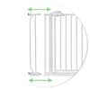 Bariera poarta de protectie copii, realizata din metal si plastic, deschidere pe 2 fete, latime reglabila, 75-105 cm, posibilitatea de blocare, alba-poza 7-Dacenergy.ro