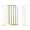 Poarta de securitate, combinatie de lemn si otel, inchidere usoara, pe doua fete, latimea reglabila 74-105 cm, natur si alb, Culoare: Alb, Natur, Latime: 74 / 105 cm-poza 9-Dacenergy.ro