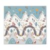Covoras pliabil din spuma , 2 fete, usor de curatat, antiderapant, multifunctional, 200 x 180 x 1 cm, albastru, Latime: 180 cm, Culoare: Albastru | Alb-Dacenergy.ro