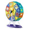 Set de construit cu piese magnetice , stimuleaza creativitatea si imaginatia, in forma de carusel, blocuri de constructie, autocolante, figurine si blocuri transparente, 71 de elemente, Numar piese	: 71-Dacenergy.ro