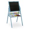 Set tabla multifunctionala , 2 placi, pliabila, numaratoare, include un set de marker, creta colorata, burete de sters, 101 x 54 x 55 cm, albastra-poza 2-Dacenergy.ro