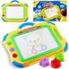 Tabla magnetica educativa, pentru desen si scris, cu creion, 3 timbre magnetice, stergere instantanee, 44 x 35 x 3,5 cm, galbena, Culoare: Galben, Interese: Invatare-poza 2-Dacenergy.ro