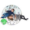 Covoras pliabil din spuma , 2 fete, usor de curatat, durabil, rulat, antiderapant, multifunctional, 180 x 150 x 1,5 cm, albastru-poza 4-Dacenergy.ro