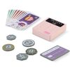 ​Set casa de marcat fetite , din lemn, numeroase monede si bancnote, carduri de plata, competente sociale, 18 x 18 x 16 cm, roz-poza 4-Dacenergy.ro