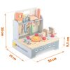 Atelier de lemn pentru copii , dezvolta abilitatile motorii fine, Montessori, ciocan, surubelnita, cheie, menghina, ferastrau, 30 x 25 x 30 cm-poza 4-Dacenergy.ro