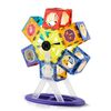 Set de construit cu piese magnetice , stimuleaza creativitatea si imaginatia, in forma de carusel, blocuri de constructie, autocolante, figurine si blocuri transparente, 71 de elemente, Numar piese	: 71-poza 7-Dacenergy.ro