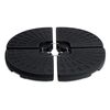 Baza pentru umbrela de gradina DacEnergy©, realizata din HDPE durabil, se umplute cu nisip sau apa, 4 bucati de carlige metalice, forma rotunda, 100 x 100 cm, Forma	: Rotund, Culoare: Negru-Dacenergy.ro