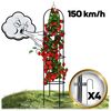 Suport metalic pentru gradina DacEnergy©, tip pergola, durabil, realizat din otel acoperit cu pulbere, inaltime 200 cm, latime 40 cm, negru, Culoare: Negru, Inaltime: 200 cm-poza 2-Dacenergy.ro