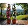 Suport metalic pentru gradina DacEnergy©, tip pergola, durabil, realizat din otel acoperit cu pulbere, inaltime 200 cm, latime 40 cm, negru, Culoare: Negru, Inaltime: 200 cm-poza 6-Dacenergy.ro
