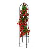 Suport metalic pentru gradina DacEnergy©, tip pergola, durabil, realizat din otel acoperit cu pulbere, inaltime 200 cm, latime 40 cm, negru, Culoare: Negru, Inaltime: 200 cm-poza 7-Dacenergy.ro