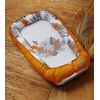 Cosulet bebelus pentru dormit Baby Nest, realizat din satin, pentru nou-nascuti, 50x80 cm, portocaliu, Culoare: Portocaliu-poza 3-Dacenergy.ro