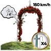Arcada metalica pentru gradina DacEnergy©, pergola, durabila, realizat din otel acoperit cu pulbere, inaltime 265 cm, latime 140 cm, verde inchis, Culoare: Verde inchis, Inaltime: 265 cm-poza 3-Dacenergy.ro