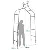 Arcada metalica pentru gradina DacEnergy©, pergola, durabila, realizat din otel acoperit cu pulbere, inaltime 265 cm, latime 140 cm, verde inchis, Culoare: Verde inchis, Inaltime: 265 cm-poza 7-Dacenergy.ro