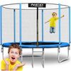 Trambulina de gradina , stalpi metalici, plasa de siguranta exterioara, intrarea se inchide cu fermoar si catarama, 312 cm, albastru, Culoare: Albastru,  Diametru: 312 cm-poza 2-Dacenergy.ro