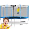 ​Trambulina de gradina , stalpi metalici, plasa de siguranta exterioara, scara metalica solida, sarcina maxima 150 kg, picioare stabile duble, 374 cm, Culoare: Albastru,  Diametru: 374 cm-poza 2-Dacenergy.ro