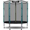 ​Trambulina de gradina , 6 stalpi fixati cu spuma, plasa interioara de protectie, inchisa cu fermoar, diametru 140 cm, gri, Culoare: Gri,  Diametru: 140 cm-Dacenergy.ro