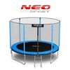 Trambulina de gradina , stalpi metalici, plasa de siguranta exterioara, intrarea se inchide cu fermoar si catarama, 252 cm, albastru, Culoare: Albastru,  Diametru: 252 cm-poza 5-Dacenergy.ro