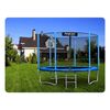 Trambulina de gradina , stalpi metalici, plasa de siguranta exterioara, intrarea se inchide cu fermoar si catarama, 312 cm, albastru, Culoare: Albastru,  Diametru: 312 cm-poza 4-Dacenergy.ro