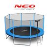 ​Trambulina de gradina , stalpi metalici, plasa de siguranta exterioara, scara metalica solida, sarcina maxima 150 kg, picioare stabile duble, 435 cm, Culoare: Albastru,  Diametru: 435 cm-poza 5-Dacenergy.ro
