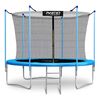 Trambulina de gradina , stalpi metalici, scara metalica, 2 trepe, plasa interioara de siguranta, arcuri galvanizate, zincate, 252  cm, Culoare: Albastru,  Diametru: 252 cm-Dacenergy.ro