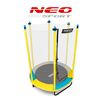 ​Trambulina de gradina , 6 stalpi fixati cu spuma, plasa interioara de protectie, inchisa cu fermoar, diametru 140 cm, galbena, Culoare: Galben,  Diametru: 140 cm-poza 5-Dacenergy.ro