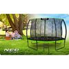 ​Trambulina de gradina , cu 4 picioare duble, scara metalica cu trepte late, plasa interna, intrarea in forma de L, cu fermoar si catarama, 374 cm, negru si verde, Culoare: Verde, Negru,  Diametru: 374 cm-poza 5-Dacenergy.ro