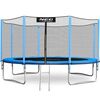 ​Trambulina de gradina , stalpi metalici, plasa de siguranta exterioara, scara metalica solida, sarcina maxima 150 kg, picioare stabile duble, 374 cm, Culoare: Albastru,  Diametru: 374 cm-Dacenergy.ro