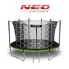 ​Trambulina de gradina , plasa de siguranta interioara, stalpi metalici, picioare duble, stabile in forma de U, fermoar si catarama, 374 cm, negru si verde, Culoare: Verde, Negru,  Diametru: 374 cm-poza 6-Dacenergy.ro
