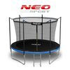 ​Trambulina de gradina, stalpi metalici, scara metalica, plasa interioara de protectie, cu fermoar, 54 buc de arcuri, 3 picioare duble in forma de U, 312 cm, Culoare: Albastru, Negru,  Diametru: 312 cm-poza 8-Dacenergy.ro